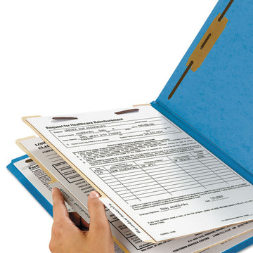 Smead® Colored Top Tab Classification Folders, 2 Dividers, Letter Size, Blue, 10-box freeshipping - TVN Wholesale